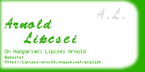 arnold lipcsei business card